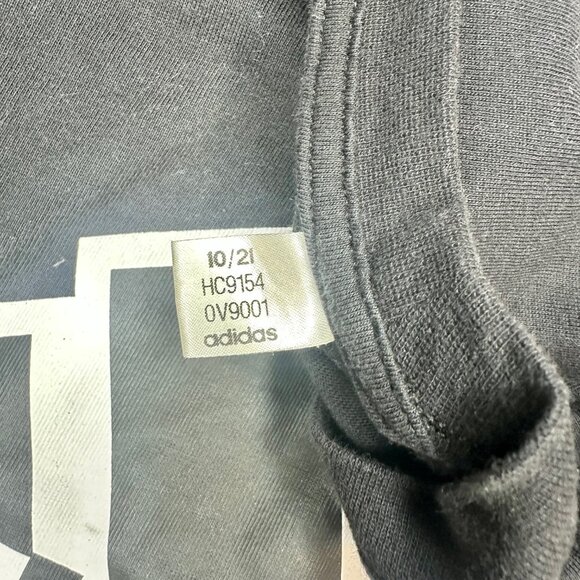 Adidas Essentials Logo Black Boxy Cotton T-Shirt - 1X - Picture 6 of 9